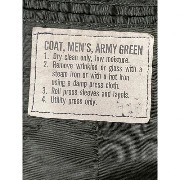 Vietnam‎ Era US Army Military Dress Coat Jacket/pants Mens 40R Green Wool Blend